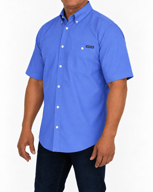 Camisa Hombre Moda Juvenil Modelo 100 Plumbago 1 Manga Corta