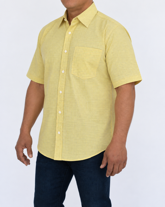Camisa Hombre Moda Juvenil Modelo 1528 Cuadros Manga Corta