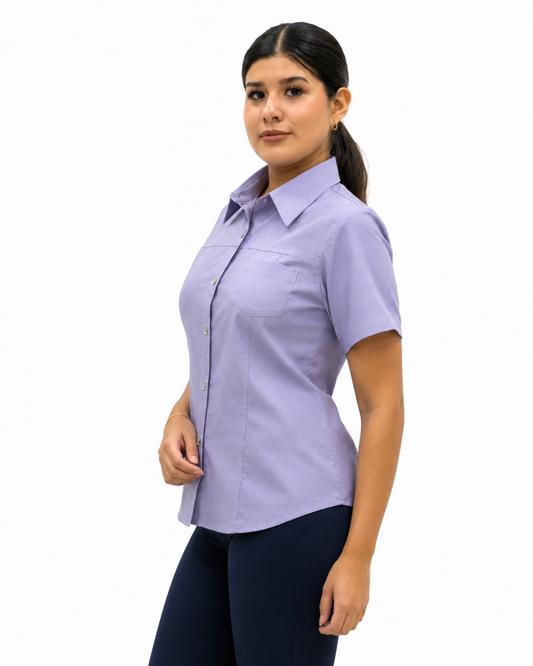Blusa Manga Corta Modelo - 2024 Lila