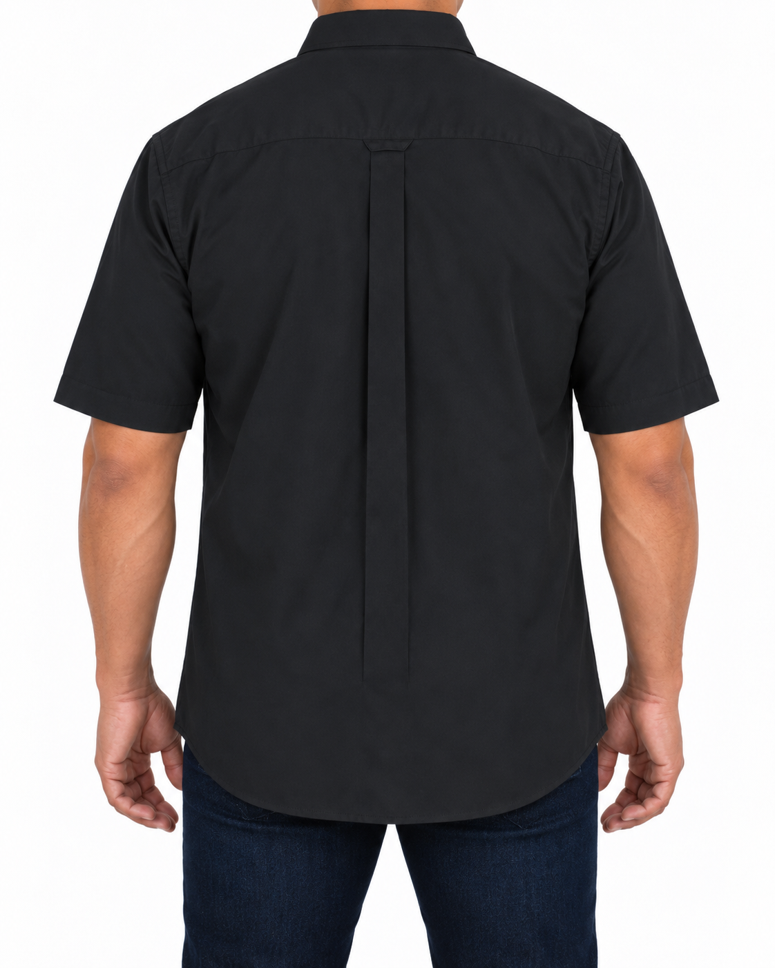 Camisa Hombre Moda Juvenil Modelo 100 Negro Manga Corta