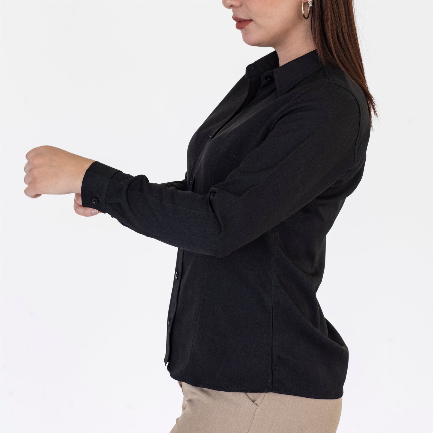 Blusa Manga Larga Modelo - Shila Negro