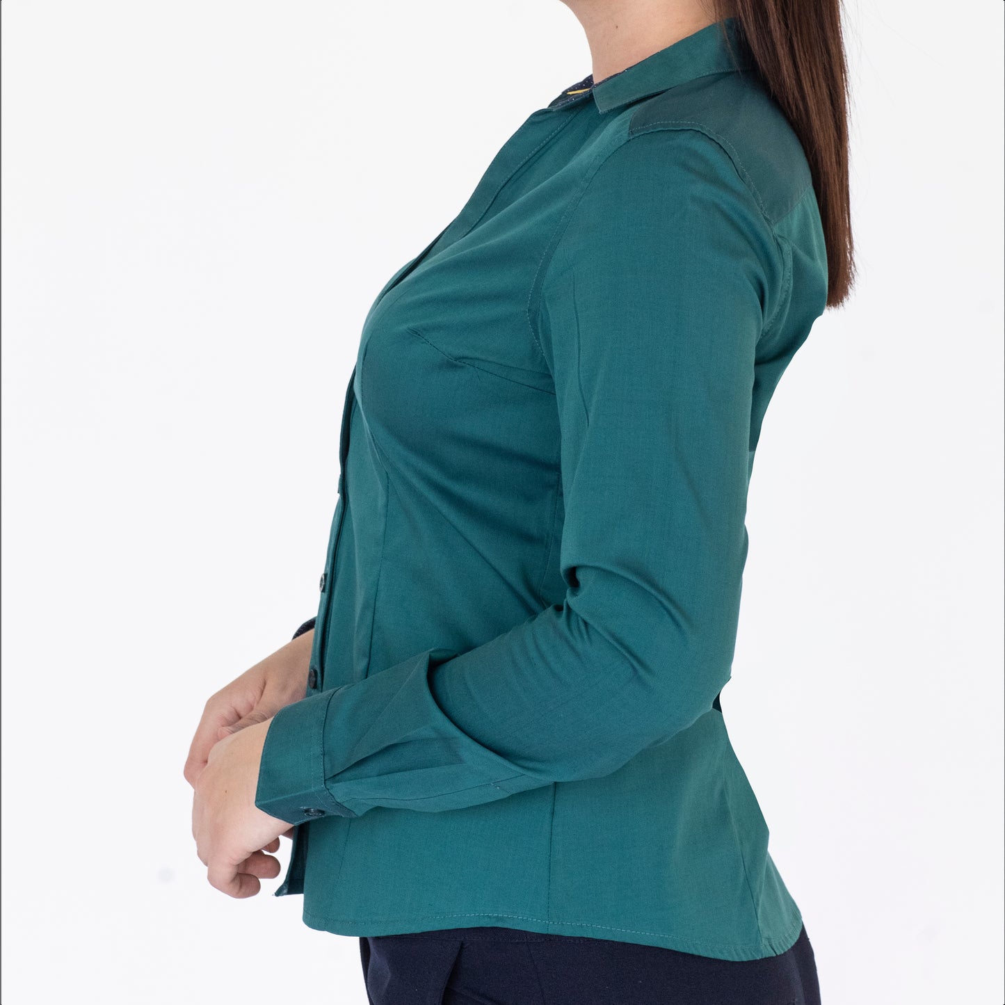 Blusa Manga Larga Modelo - Kansas Cuello V Verde