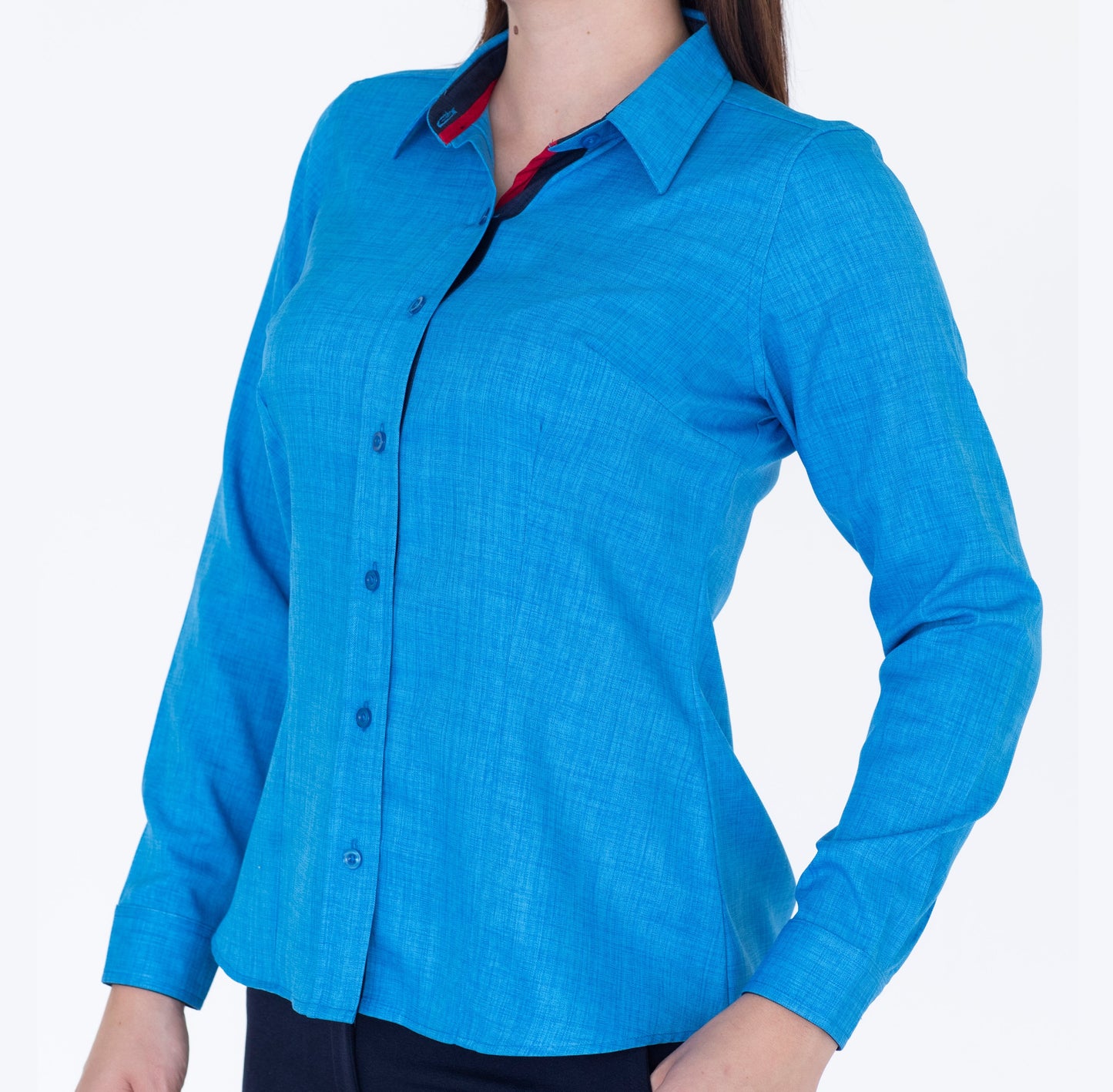 Blusa Manga Larga Modelo - Shila Turquesa