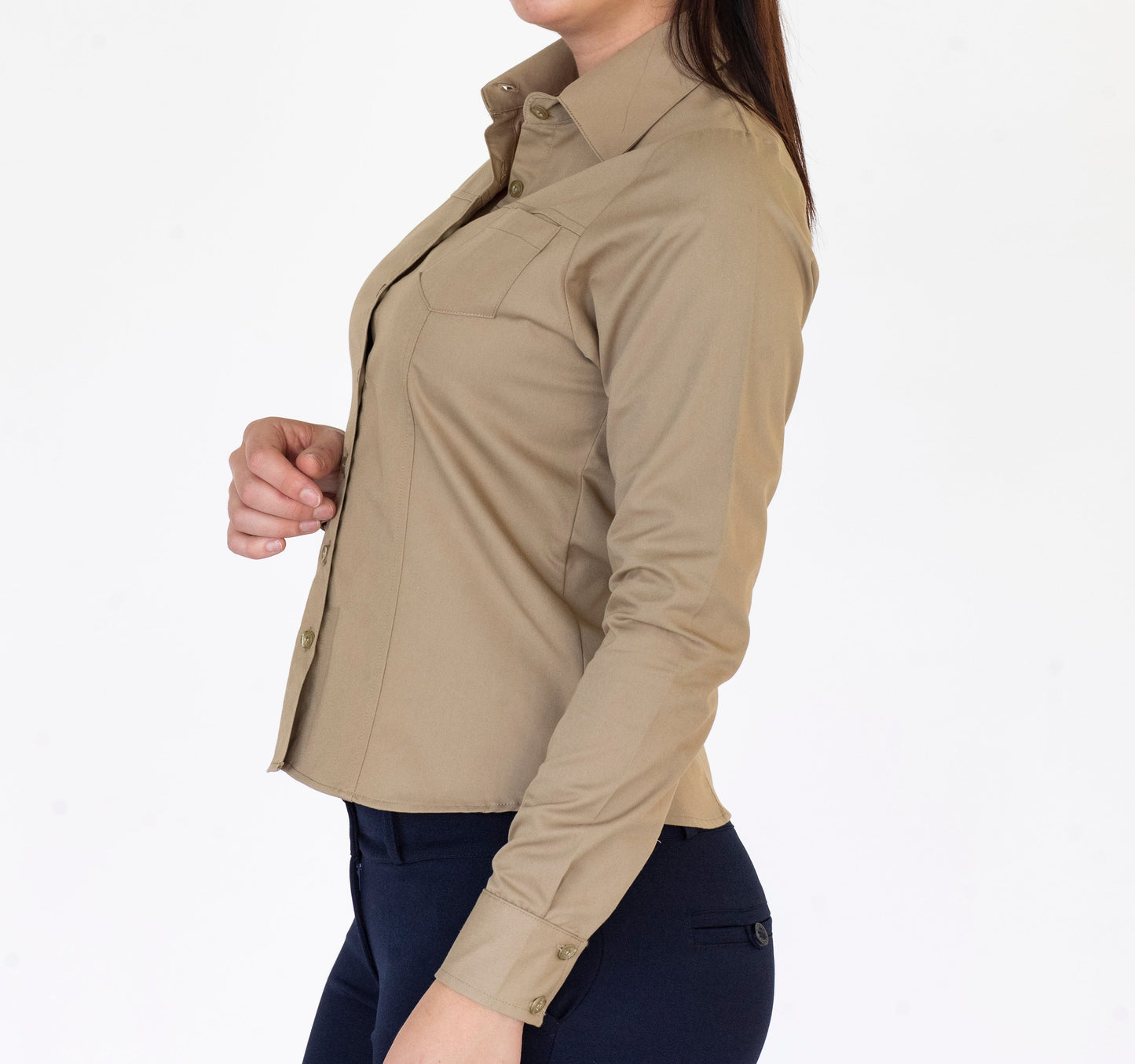 Blusa Manga Larga Modelo - 100 Caqui