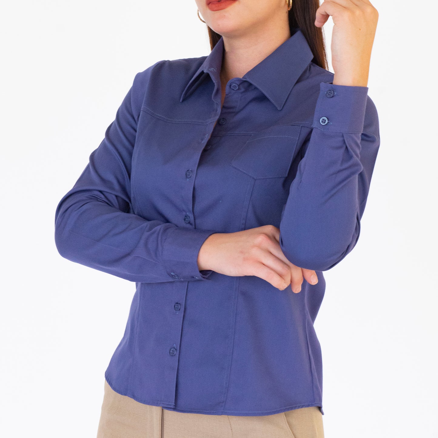 Blusa Manga Larga Modelo - 100 Plumbago 2