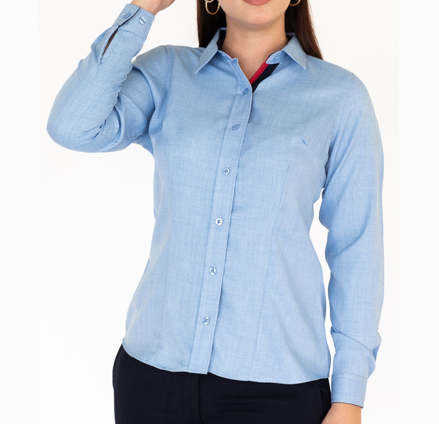 Blusa Manga Larga Modelo - Shila Azul Cielo