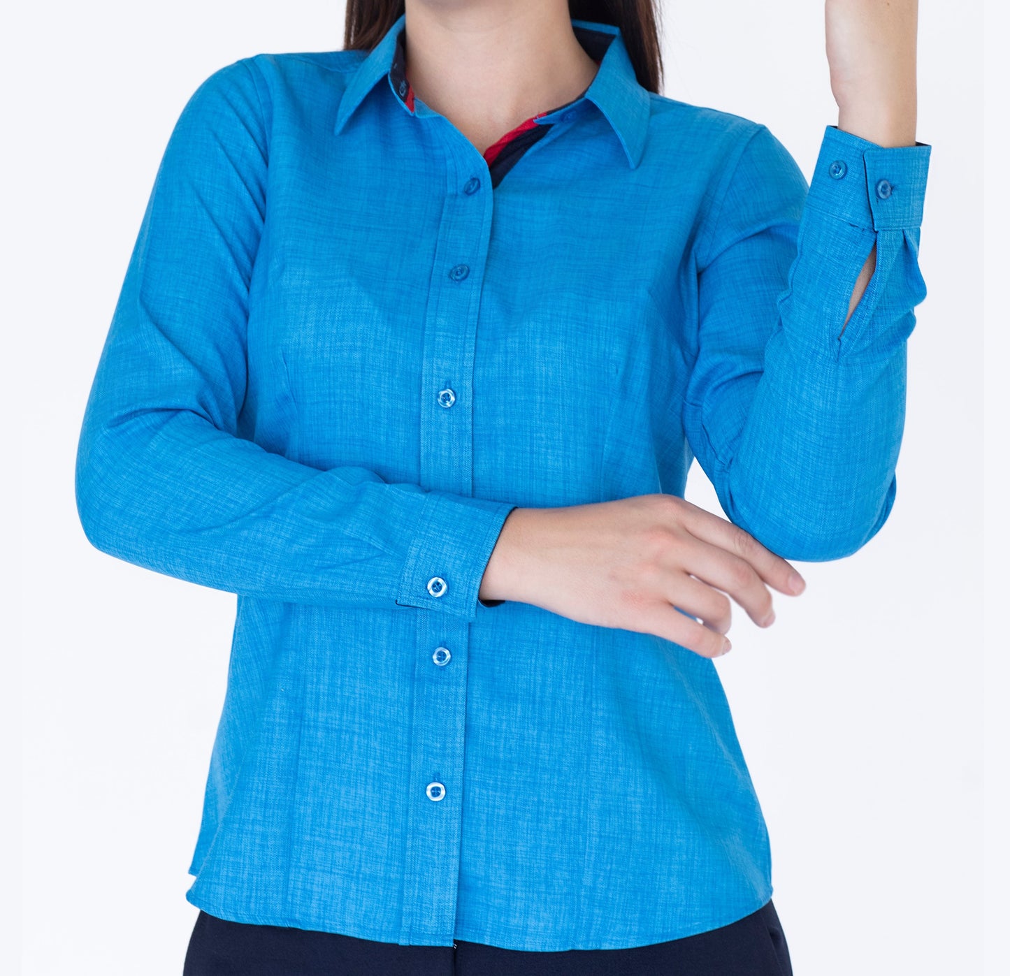 Blusa Manga Larga Modelo - Shila Turquesa