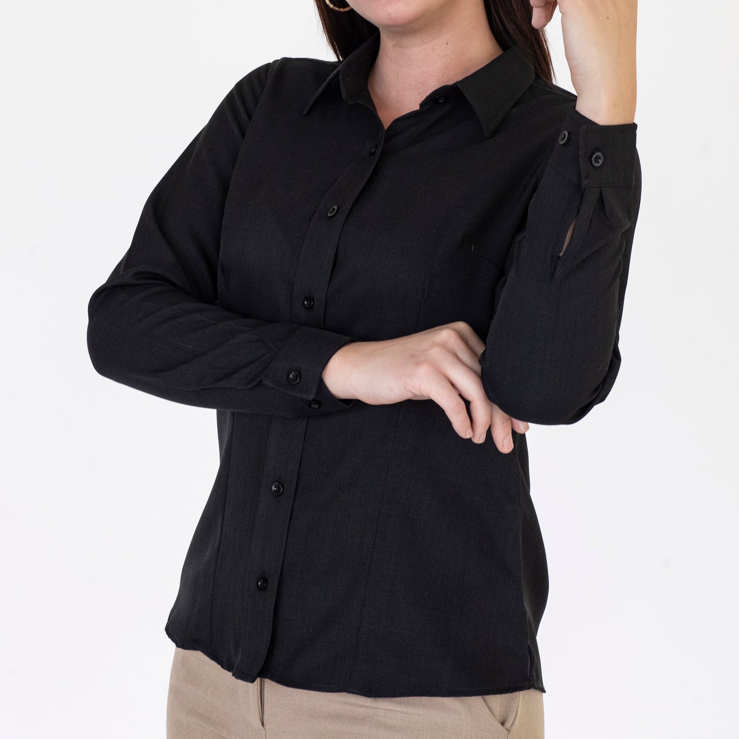 Blusa Manga Larga Modelo - Shila Negro