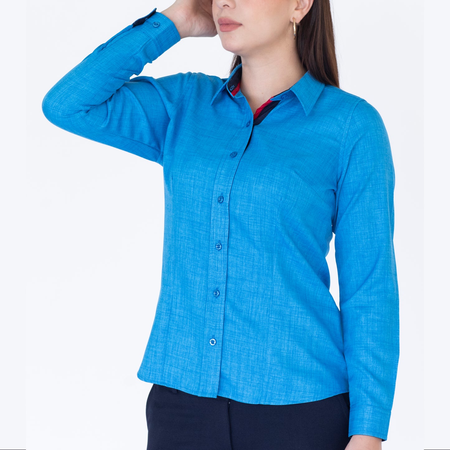 Blusa Manga Larga Modelo - Shila Turquesa
