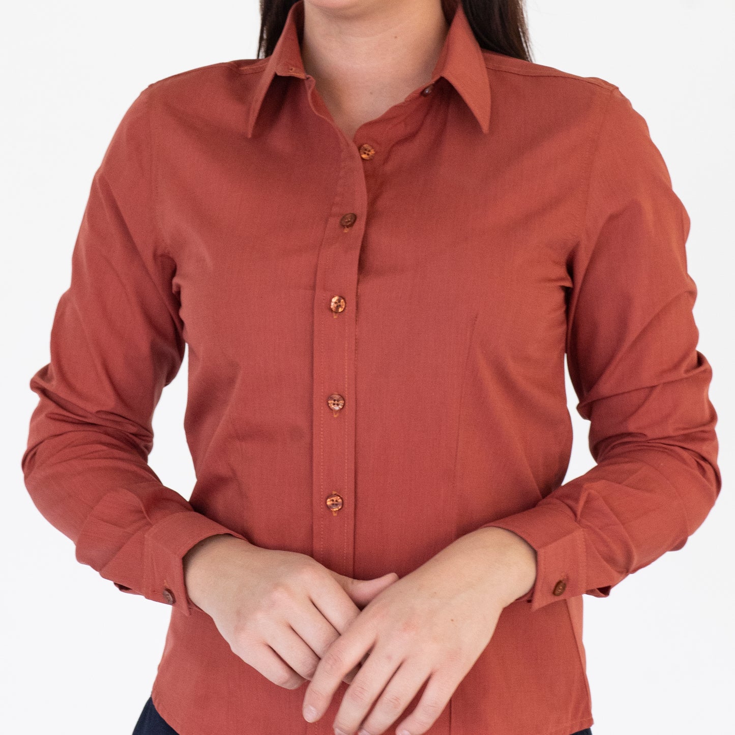 Blusa Manga Larga Modelo - Toscana 02 Ladrillo