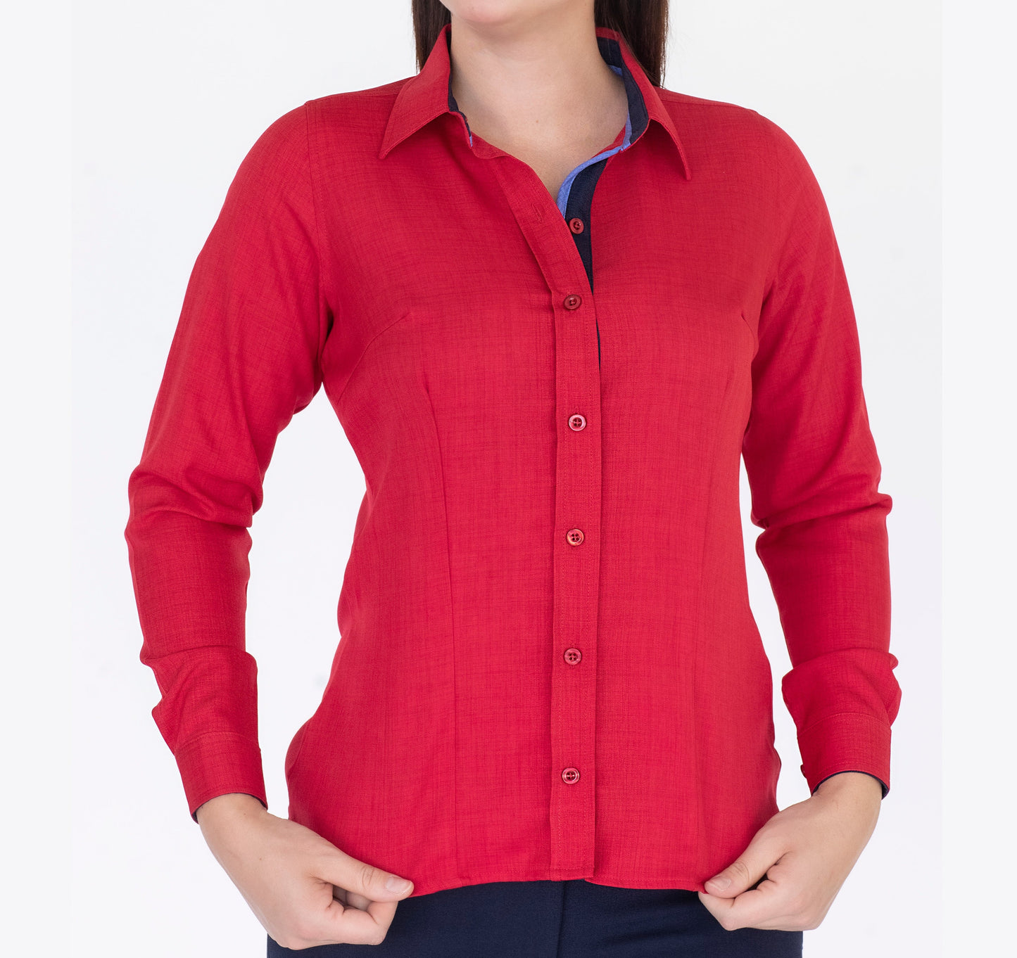Blusa Manga Larga Modelo - Shila Rojo