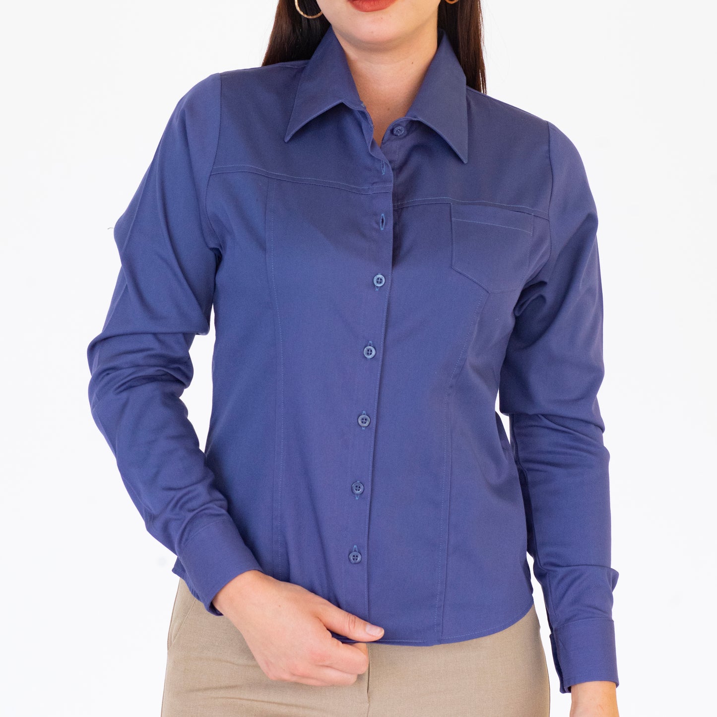 Blusa Manga Larga Modelo - 100 Plumbago 2