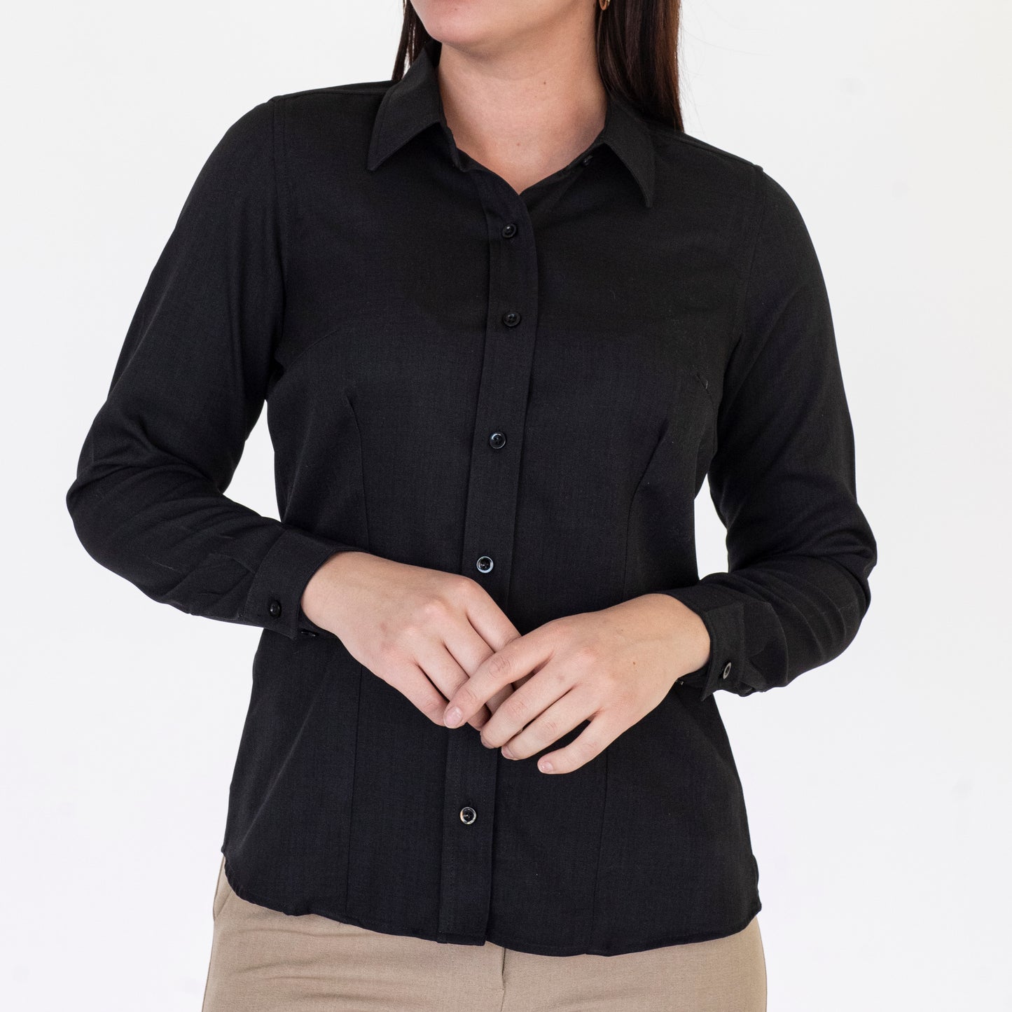 Blusa Manga Larga Modelo - Shila Negro