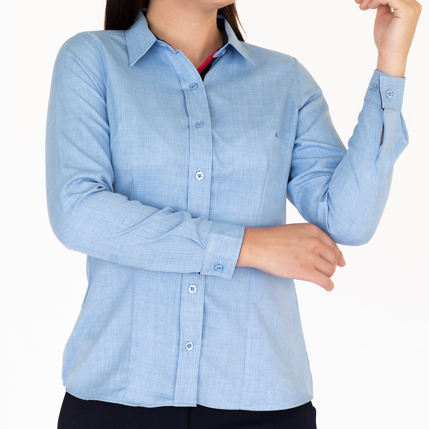 Blusa Manga Larga Modelo - Shila Azul Cielo