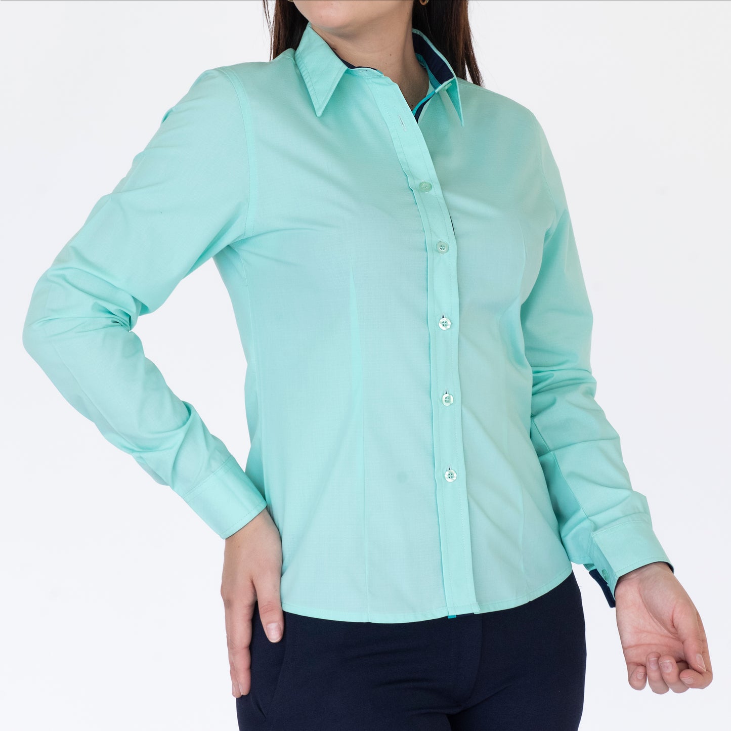 Blusa Manga Larga Modelo - Pique Glow Verde