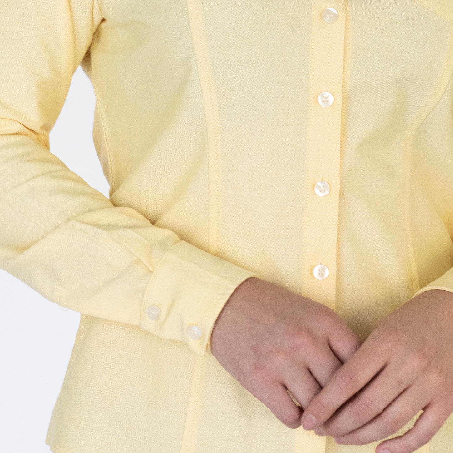 Blusa Manga Larga Modelo - 100 Oxford Amarillo