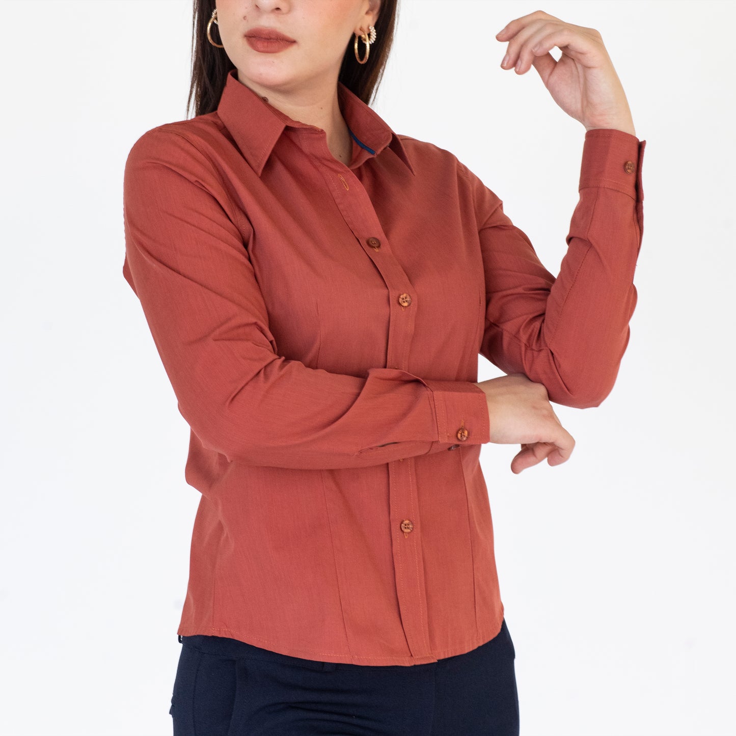 Blusa Manga Larga Modelo - Toscana 02 Ladrillo