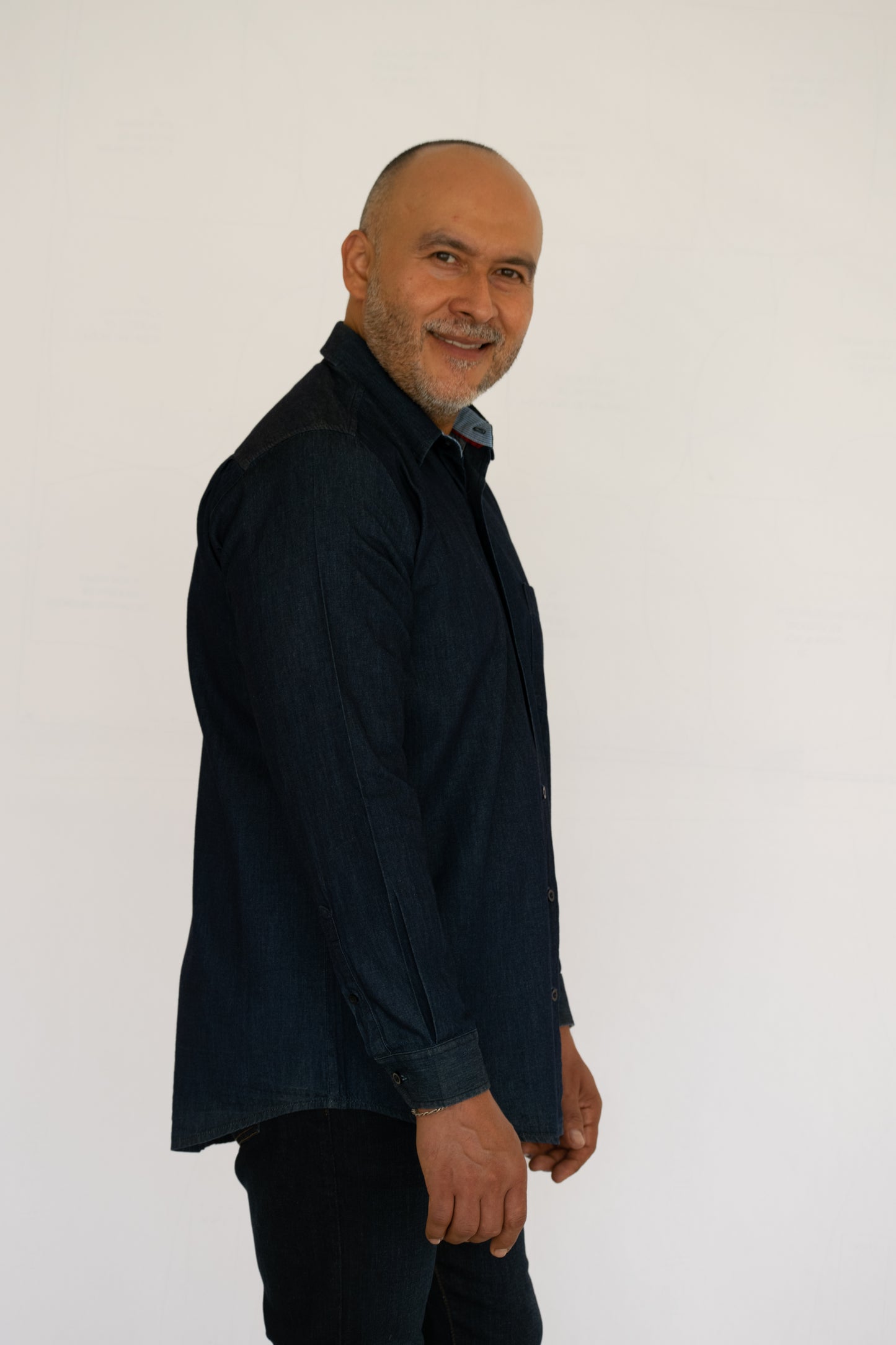 Camisa Hombre Moda Juvenil Mezclilla Delgada