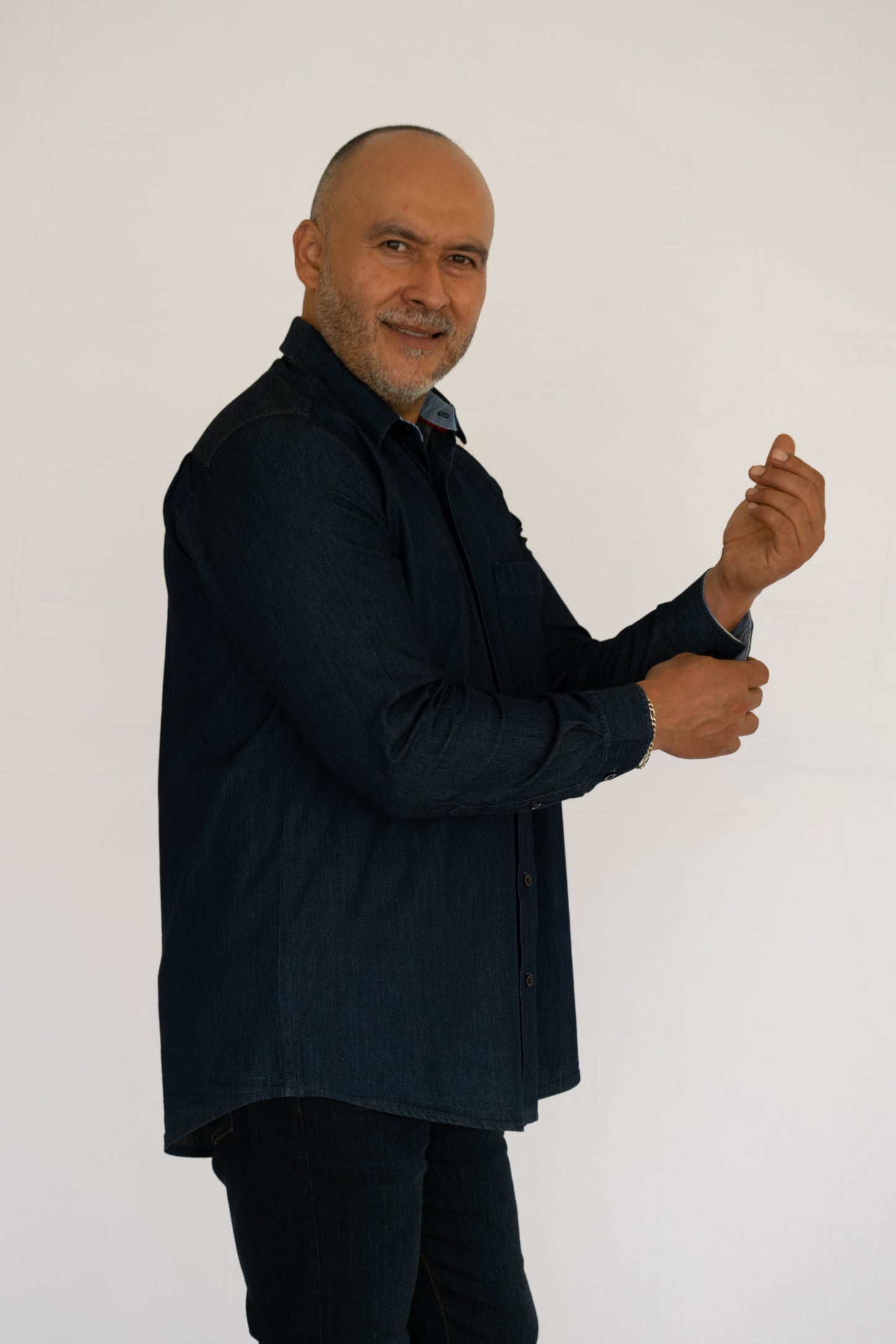Camisa Hombre Moda Juvenil Mezclilla Delgada