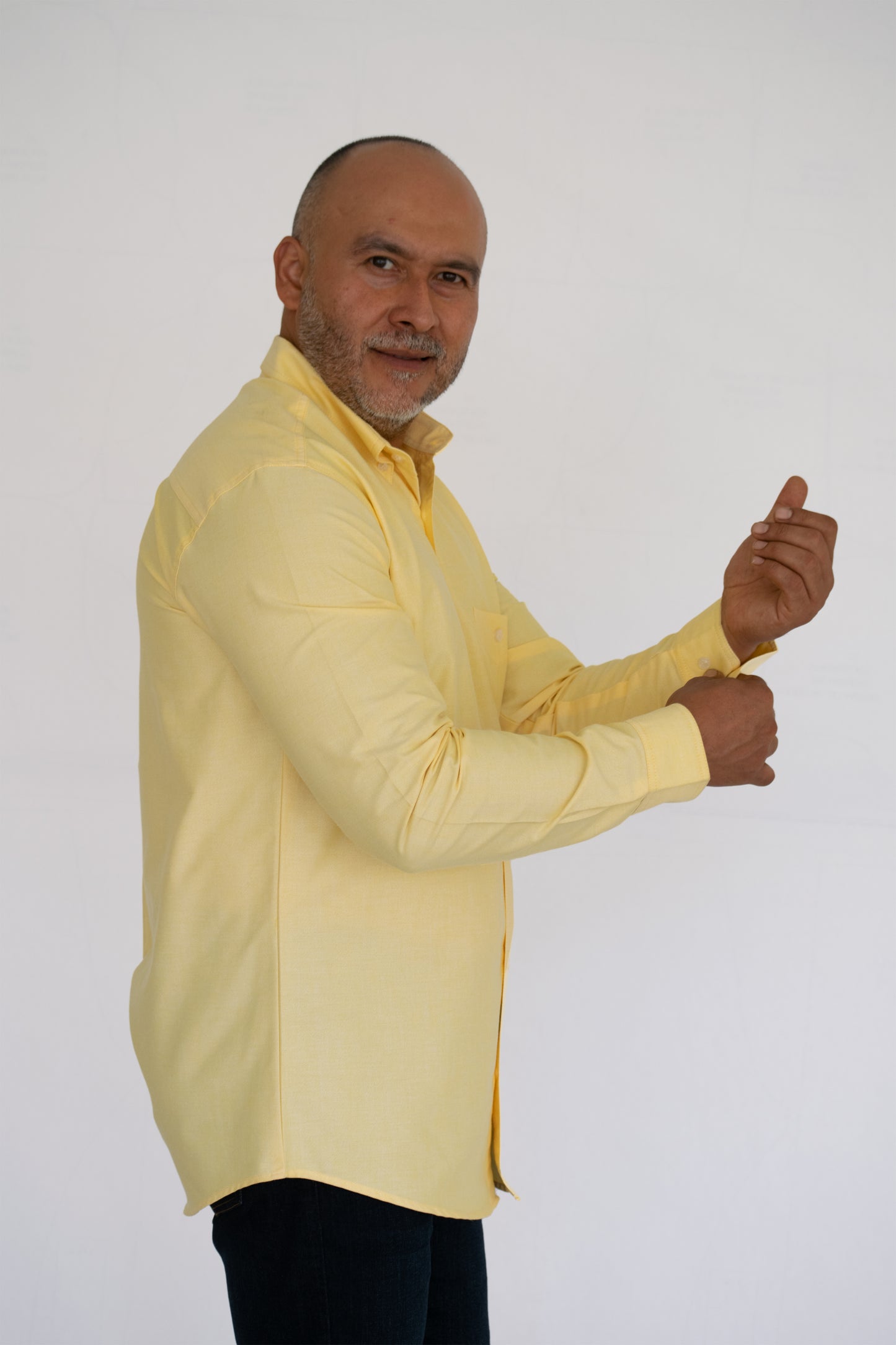 Camisa Hombre Moda Juvenil Oxford Corte Amplio