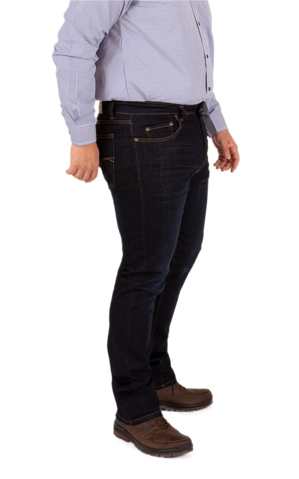 Pantalón De Mezclilla Lavado y Suavizado Hombre - Corte Recto Stretch Blue Stone