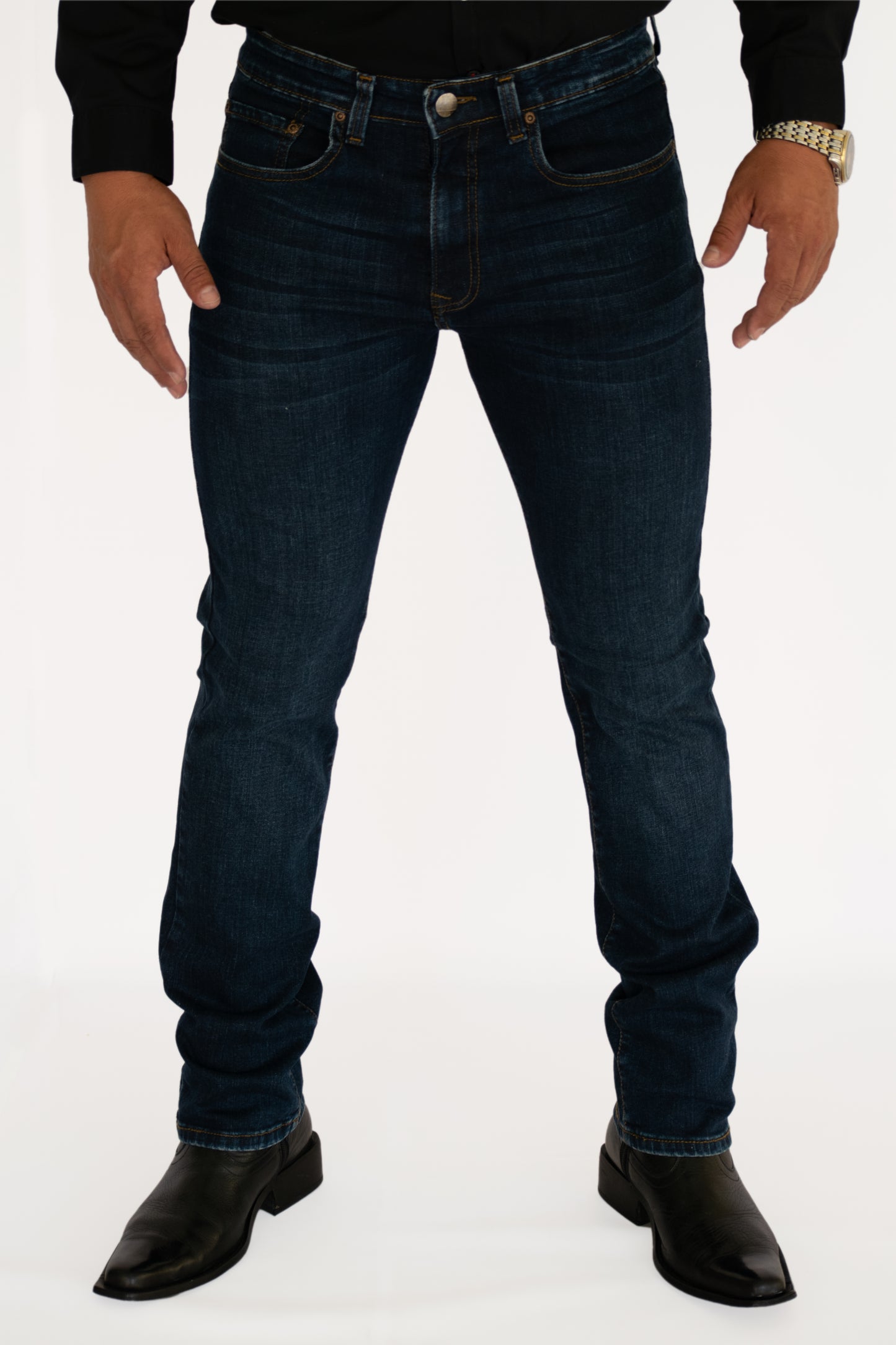 Pantalón De Mezclilla Stone Hombre - Corte Recto Blue Stone