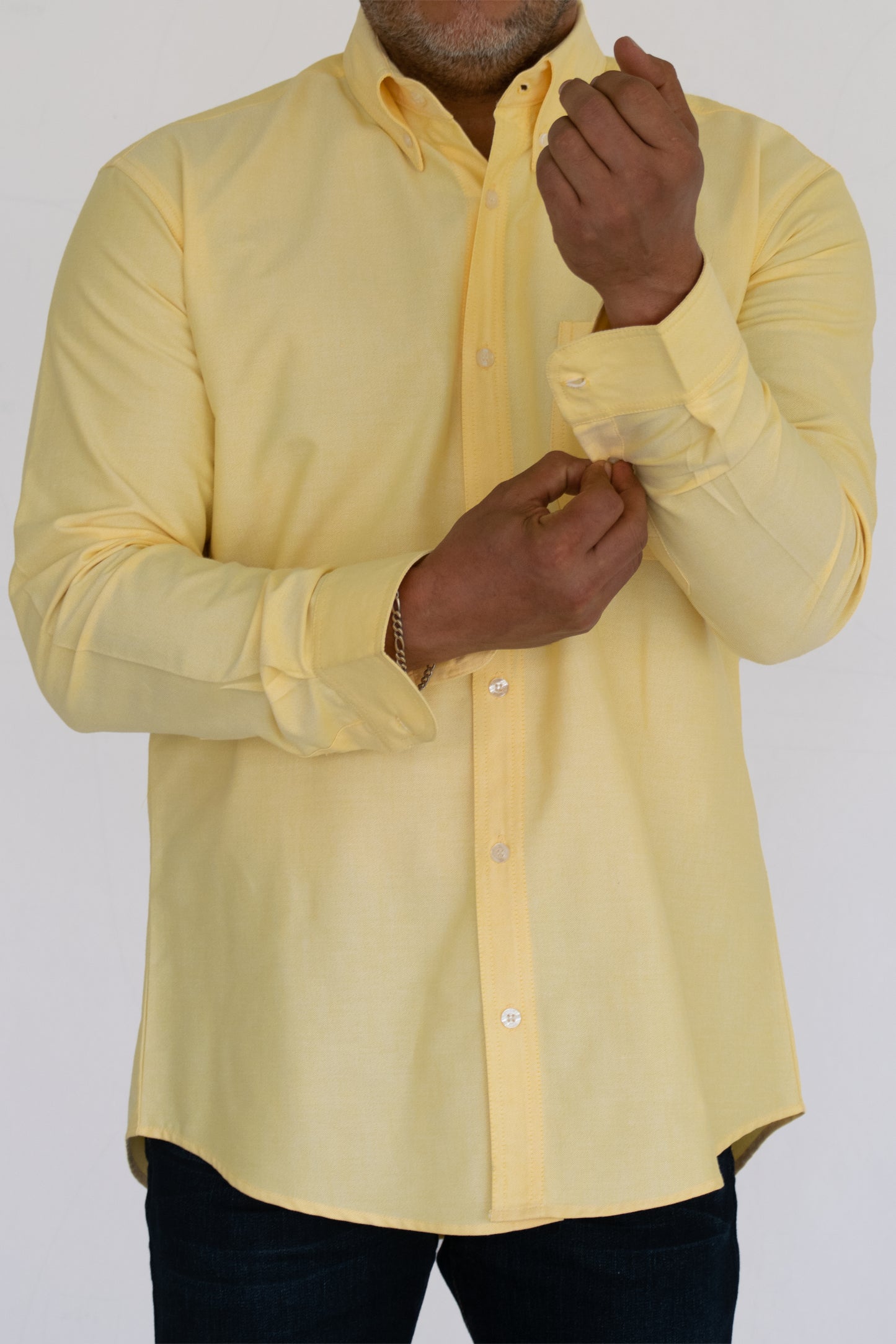 Camisa Hombre Moda Juvenil Oxford Corte Amplio