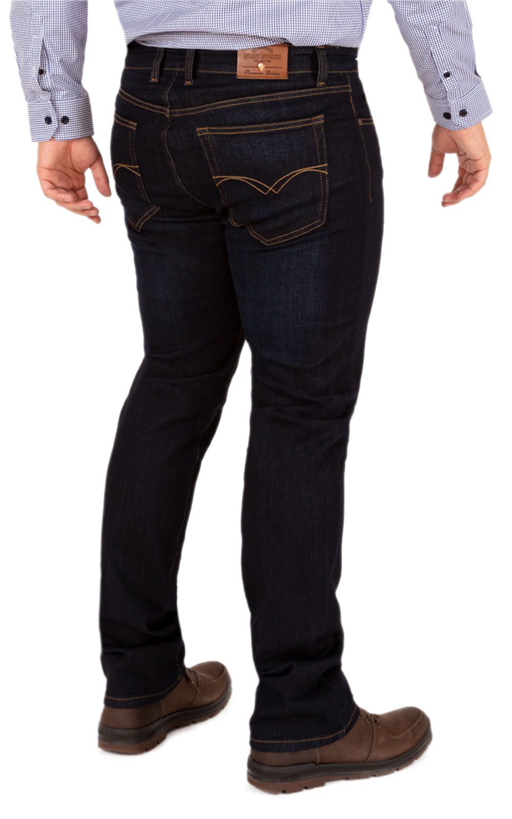 Pantalón De Mezclilla Lavado y Suavizado Hombre - Corte Recto Stretch Blue Stone
