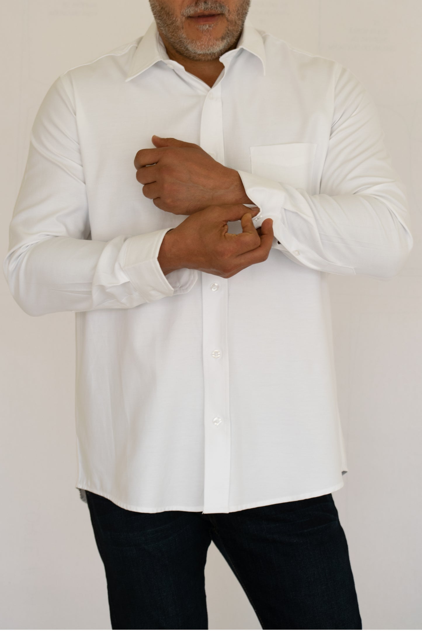 Camisa Hombre Moda Juvenil Modelo Oxford Blanco