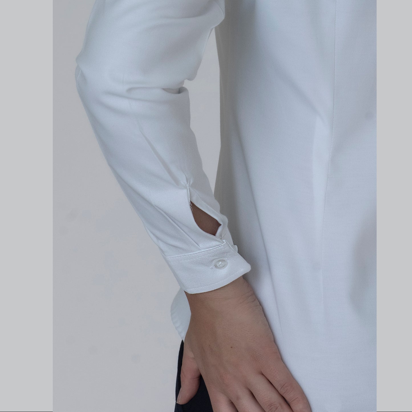 Blusa Manga Larga Modelo - Oxford Hindú Blanco