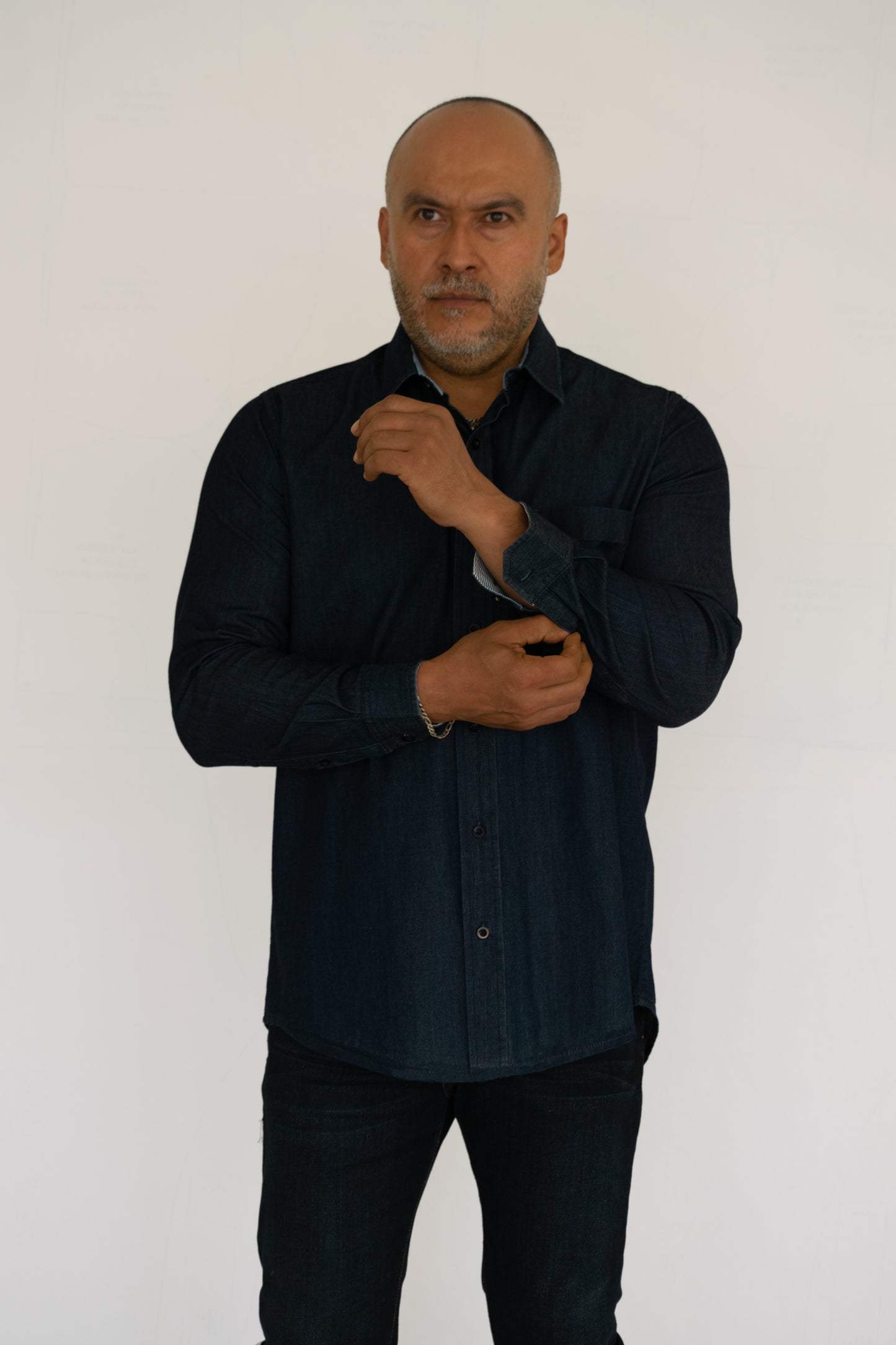 Camisa Hombre Moda Juvenil Mezclilla Delgada
