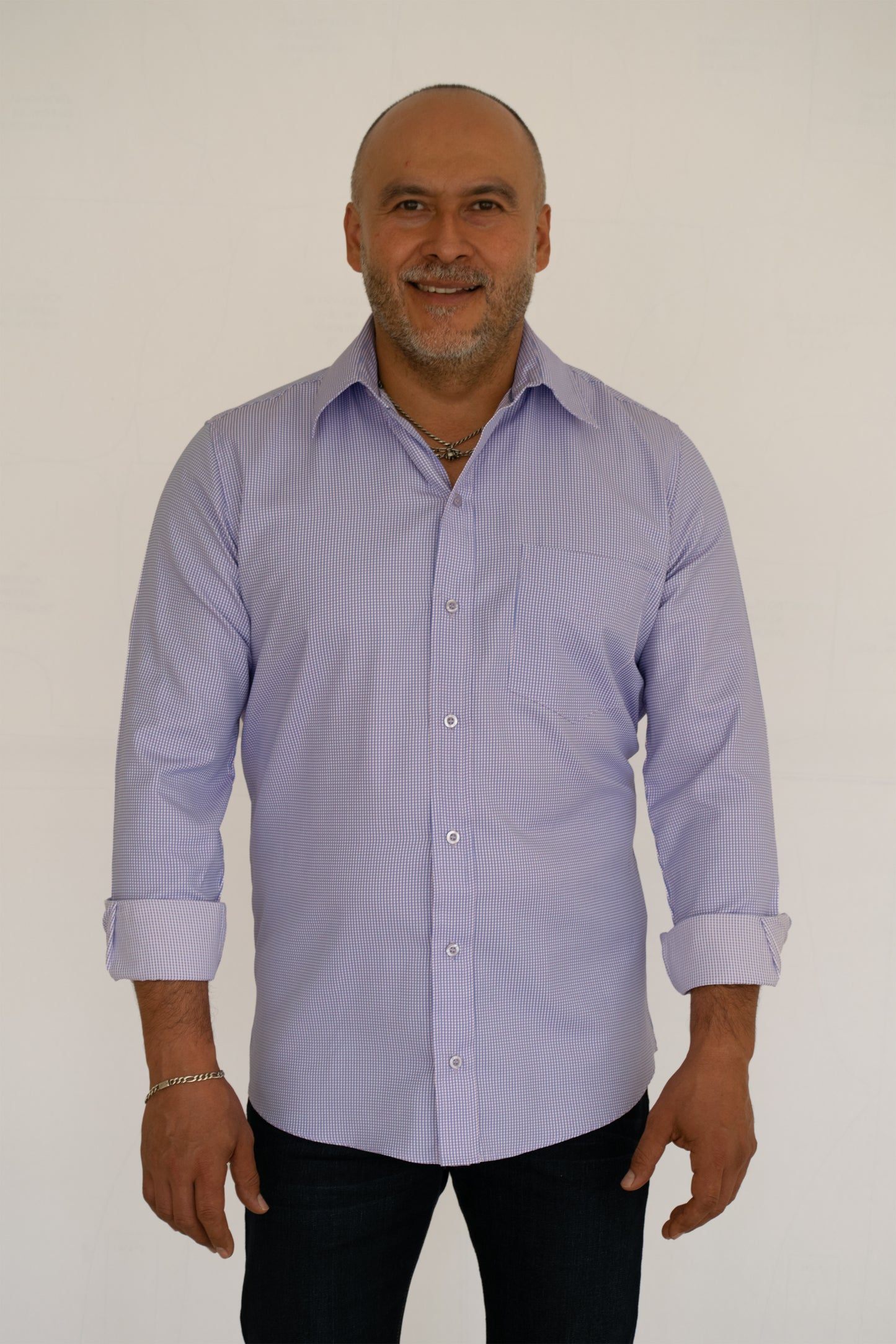 Camisa Hombre Moda Juvenil Modelo Quebec Lila