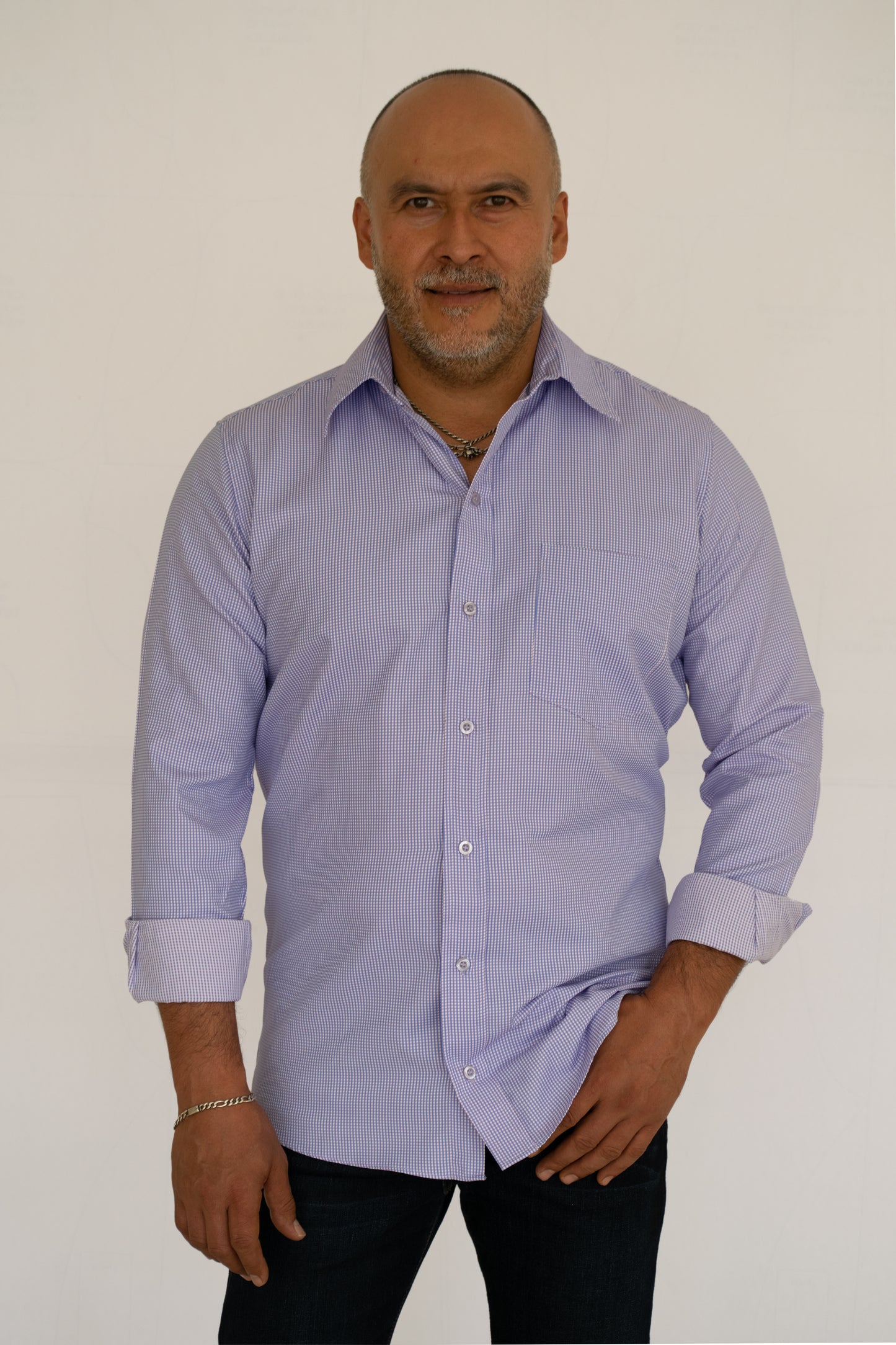 Camisa Hombre Moda Juvenil Modelo Quebec Lila
