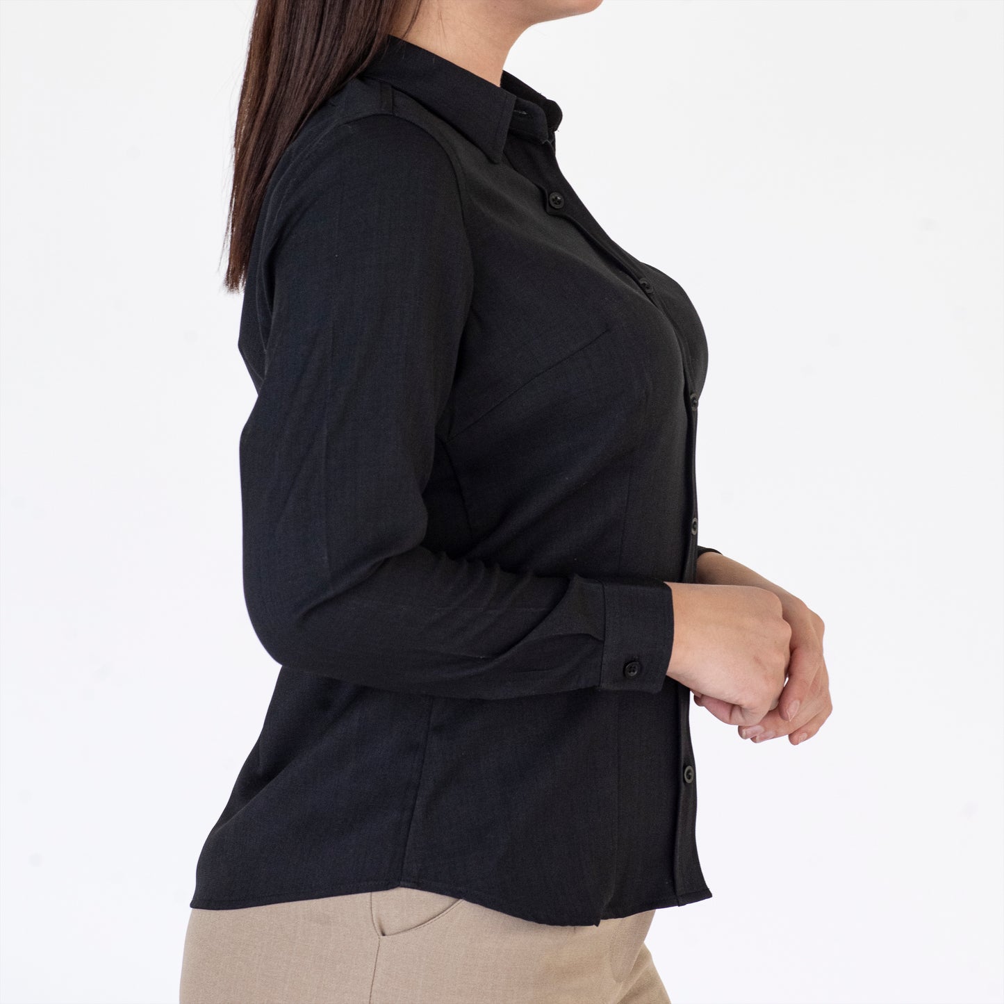 Blusa Manga Larga Modelo - Shila Negro
