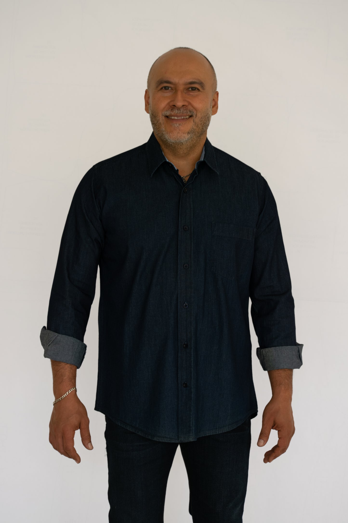 Camisa Hombre Moda Juvenil Mezclilla Delgada