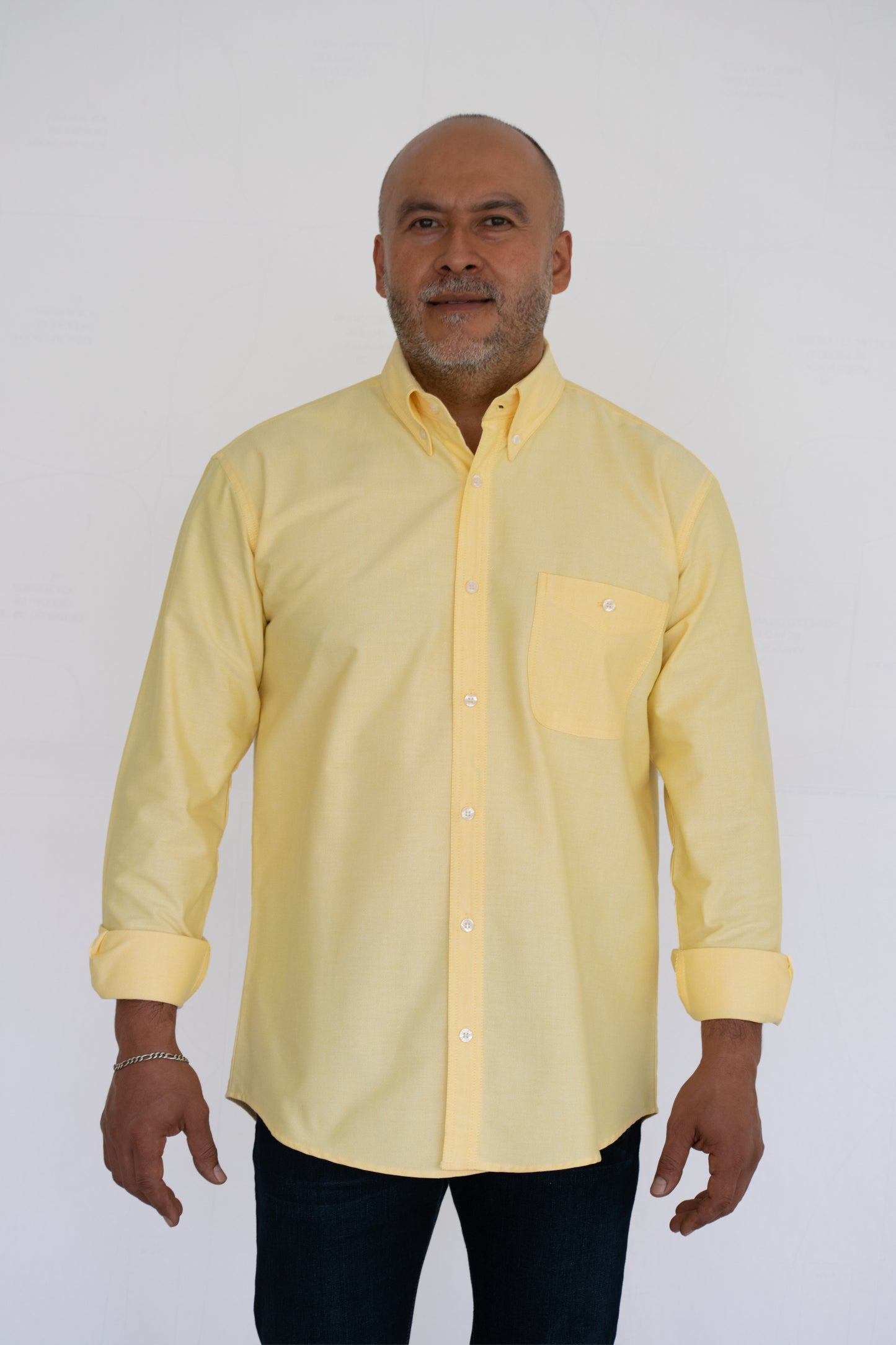 Camisa Hombre Moda Juvenil Oxford Corte Amplio