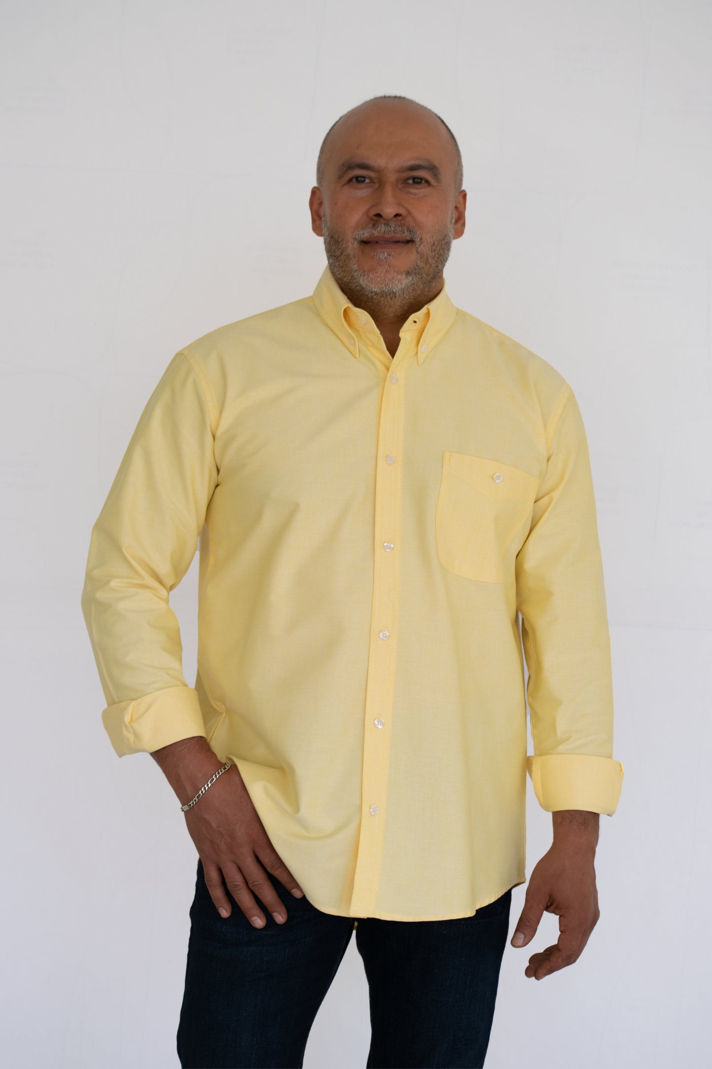 Camisa Hombre Moda Juvenil Oxford Corte Amplio