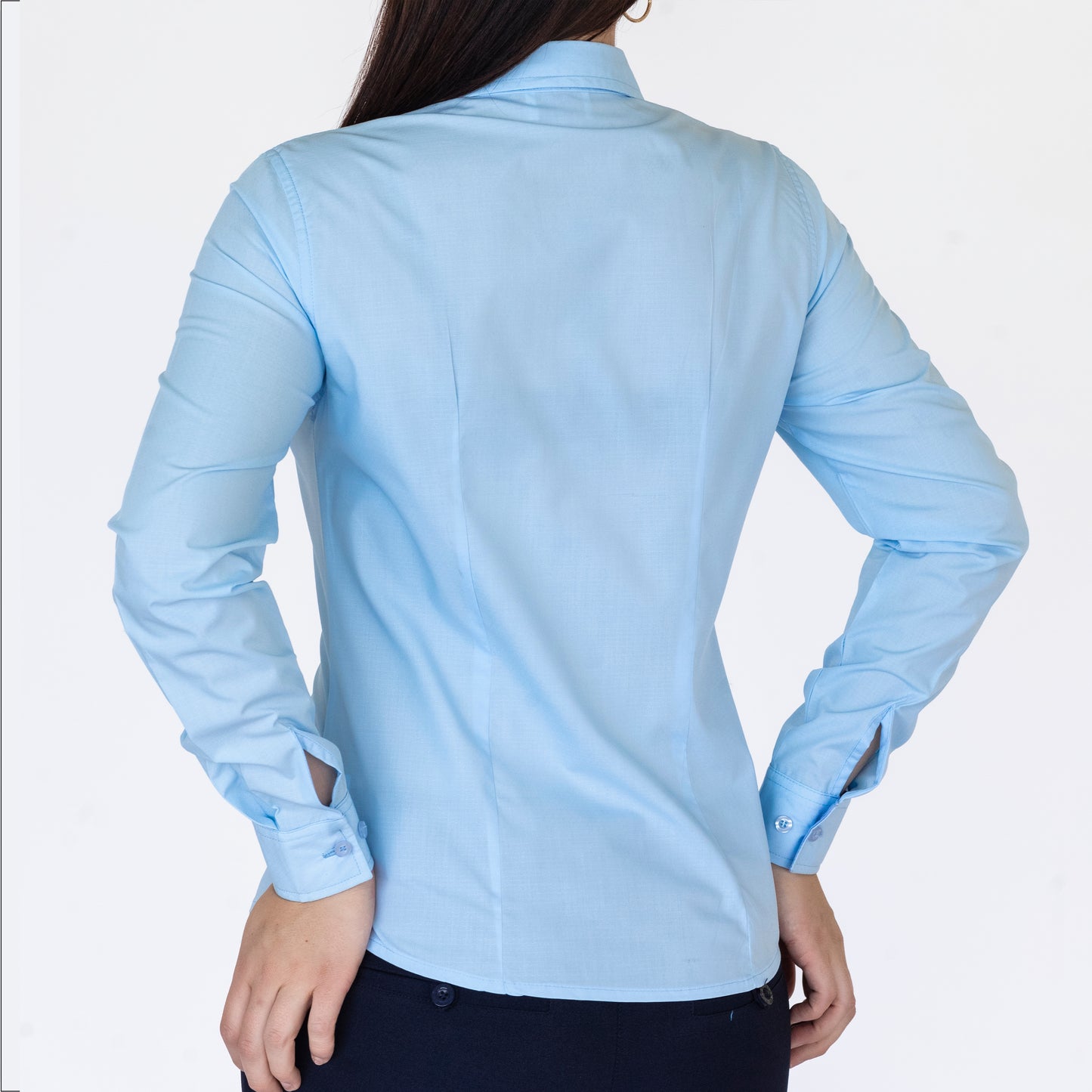 Blusa Manga Larga Modelo - Pique Glow Azul