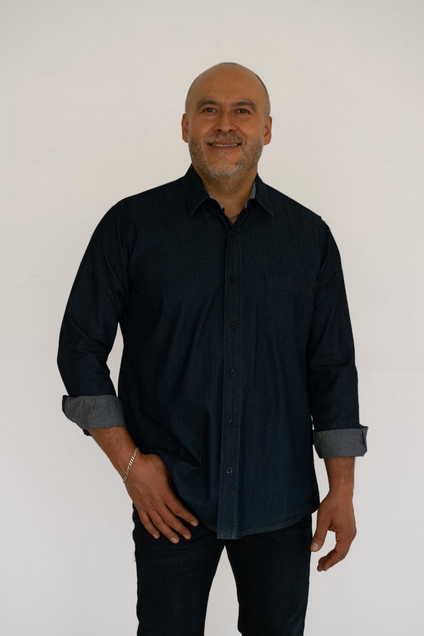 Camisa Hombre Moda Juvenil Mezclilla Delgada