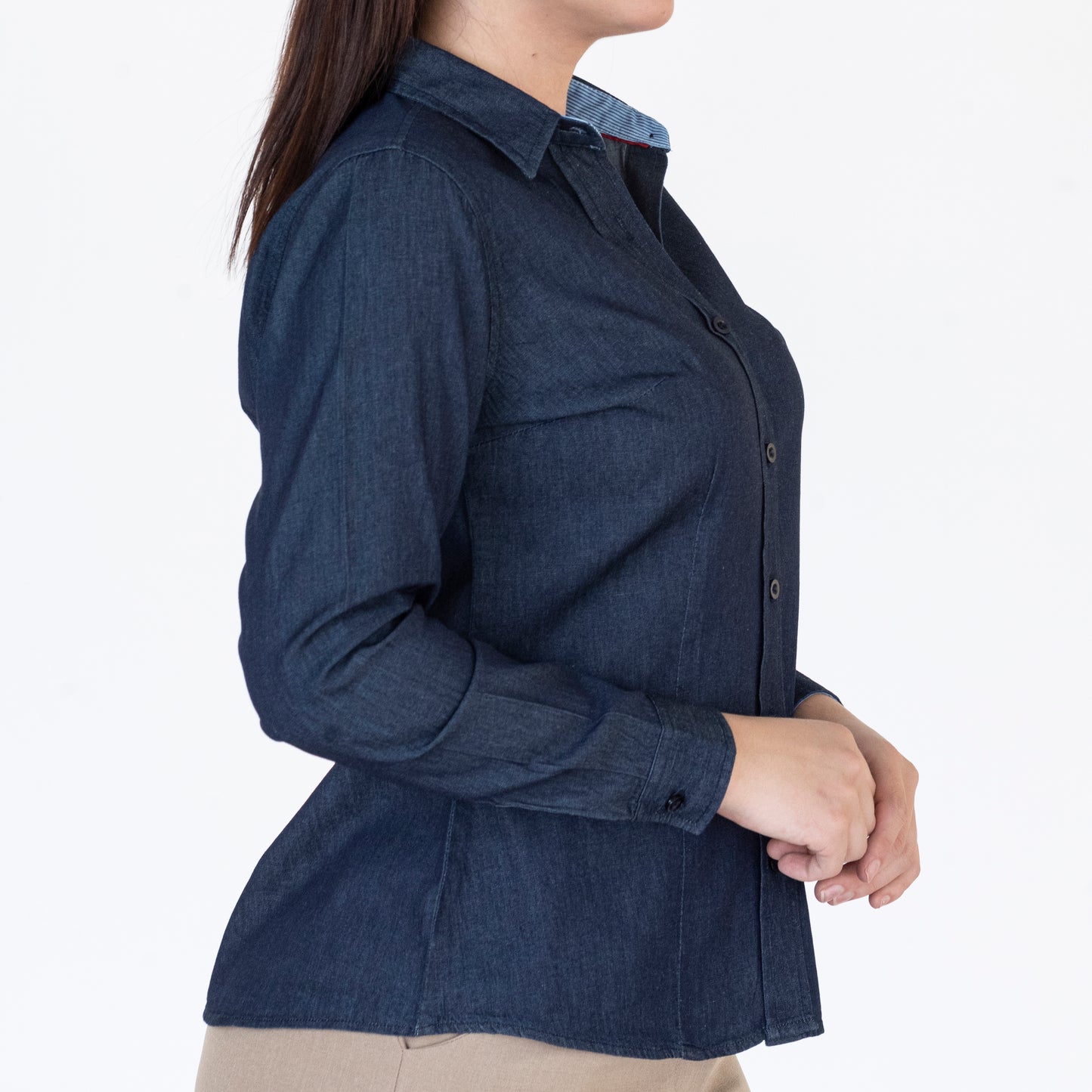 Blusa Manga Larga Modelo - Mezclilla Delgada