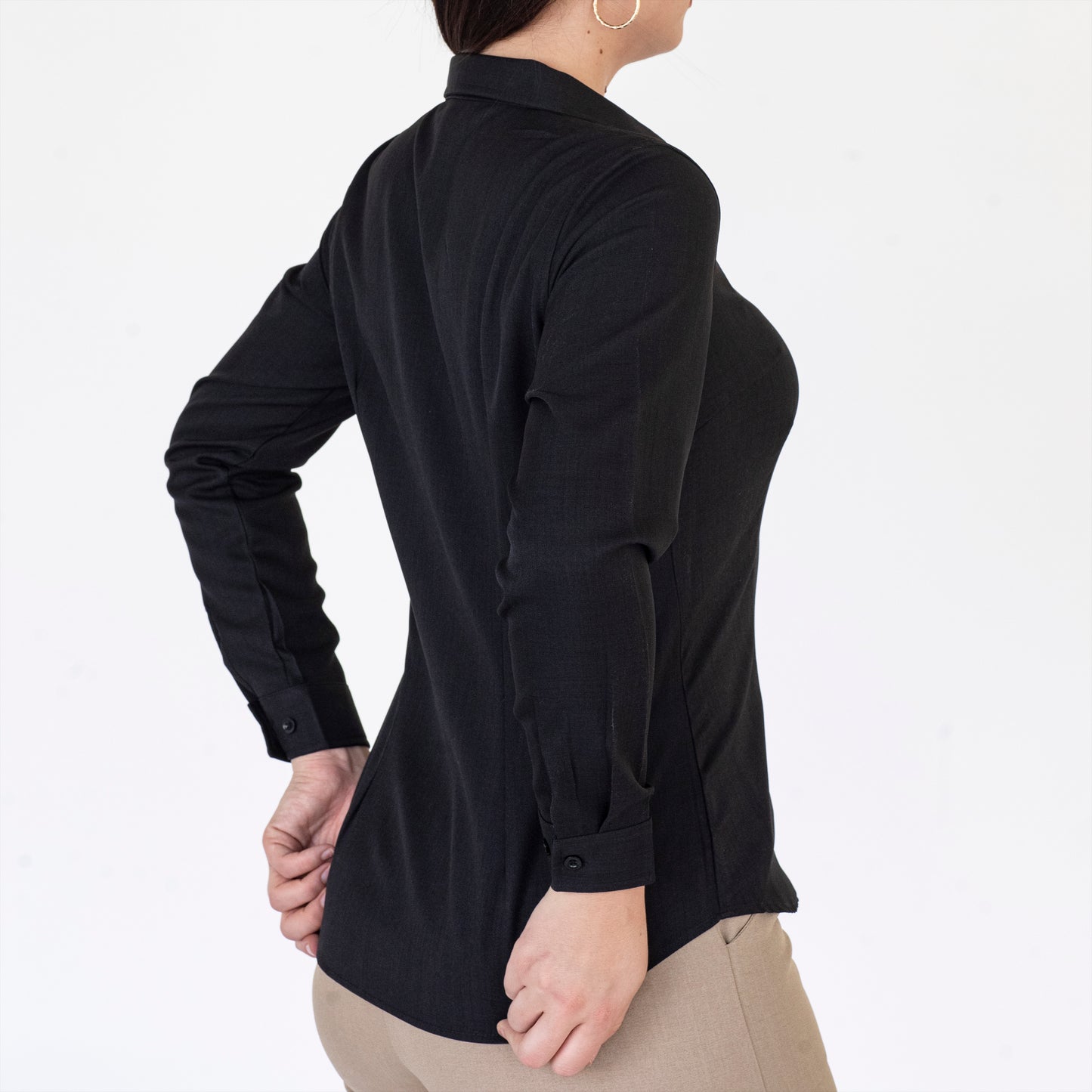 Blusa Manga Larga Modelo - Shila Negro