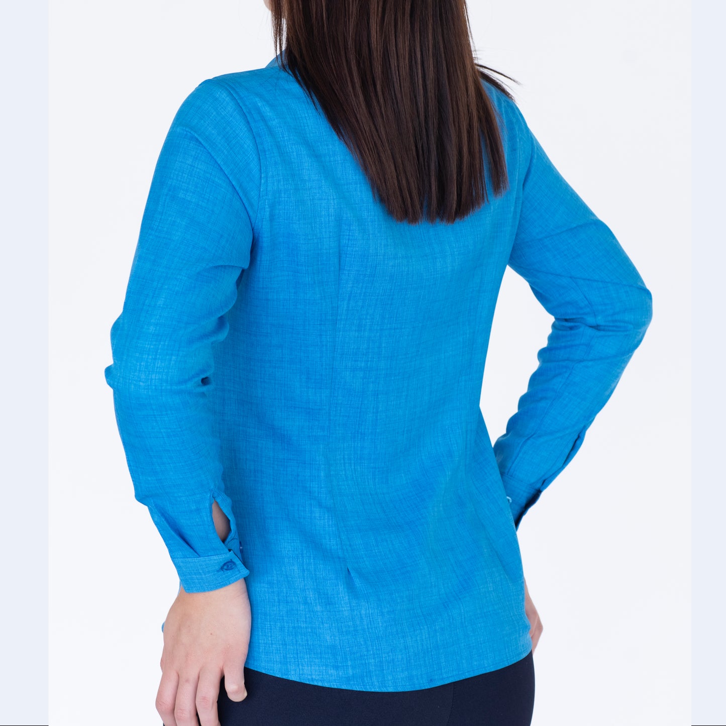 Blusa Manga Larga Modelo - Shila Turquesa