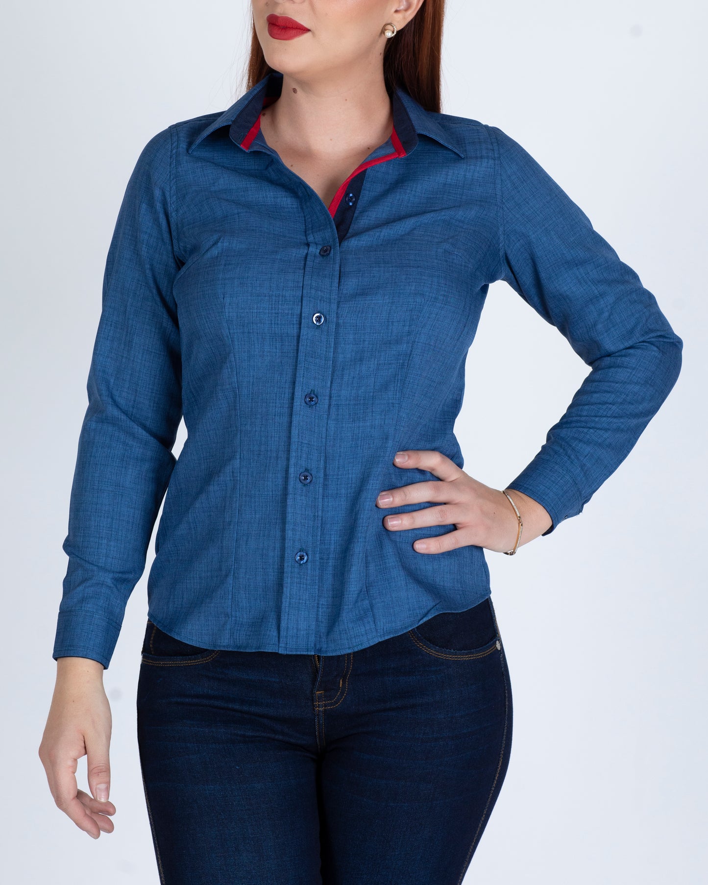 Blusa Manga Larga Modelo - Shila Acero
