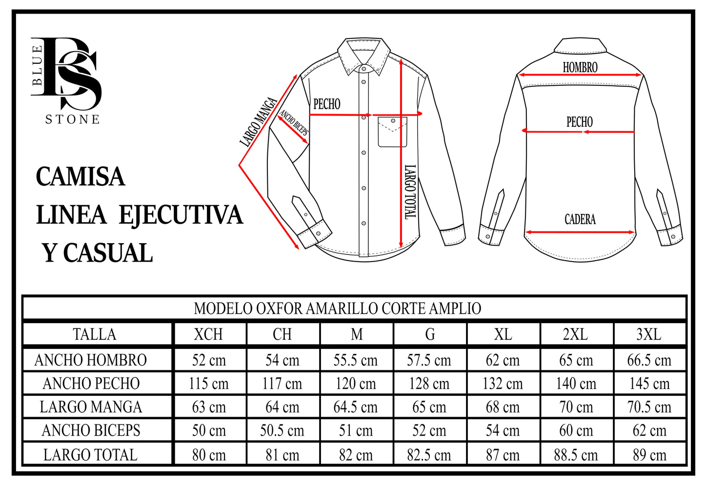 Camisa Hombre Moda Juvenil Oxford Corte Amplio