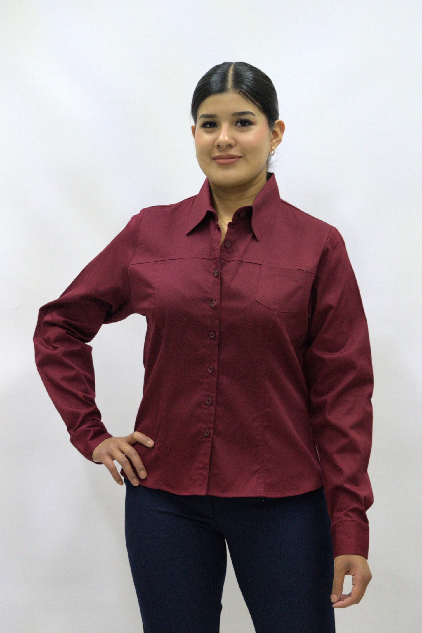 Blusa Manga Larga Modelo - 100 Tinta