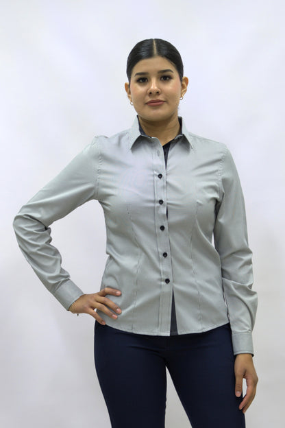 Blusa Manga Larga Modelo - Oslo Negro Rayas