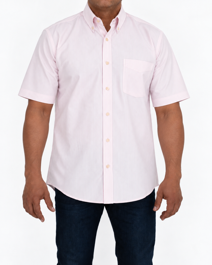 Camisa Hombre Moda Juvenil Modelo Isabella Rosa Manga Corta