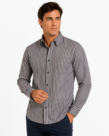 Camisa Hombre Moda Juvenil 2027 Manga Larga