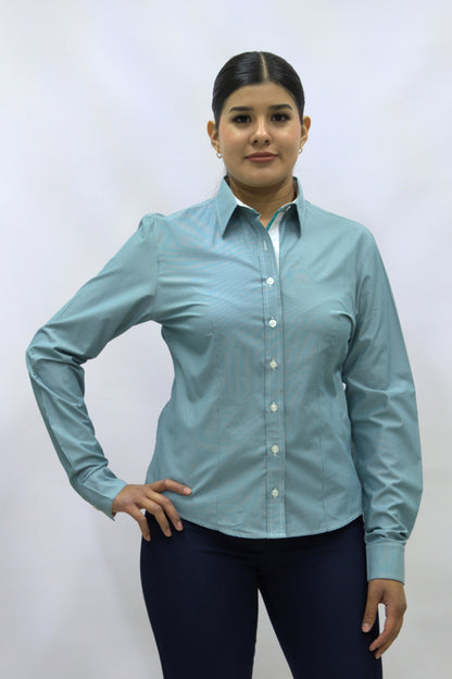 Blusa Manga Larga Modelo - 2040 Rayas Verde