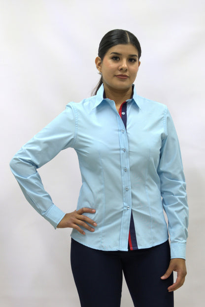 Blusa Manga Larga Modelo - Focus 51 Azul Cielo